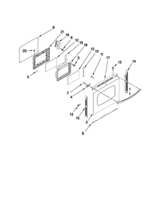 Lower Door Parts Diagram and Parts List for MGR6875ADB26  Maytag Range