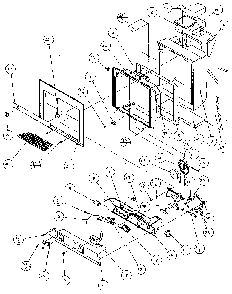 Ice And Water Cavity Diagram and Parts List for 36541-P1121702W  Amana Refrigerator