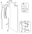 FRESH FOOD OUTER DOOR Diagram and Parts List for GS2414CXFW  Maytag Refrigerator