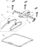 SHAKER, HANGERS & RACKS Diagram and Parts List for MCE8000AZW  Maytag Dryer