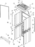 CABINET, UPPER & LOWER Diagram and Parts List for MCE8000AZW  Maytag Dryer