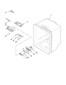 Refrigerator Liner Parts Diagram and Parts List for MBF1958XEB4  Maytag Refrigerator