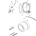 CYLINDER & REAR BULKHEAD Diagram and Parts List for MCG8000AWW  Maytag Dryer