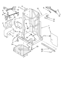 Frame Parts Diagram and Parts List for TC507B1  Jenn-Air Trash Compactor