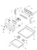 CONTROL PANEL / TOP ASSEMBLY Diagram and Parts List for AER5715QCB  Amana Range