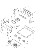 CONTROL PANEL / TOP ASSEMBLY Diagram and Parts List for MER5775QCB  Maytag Range