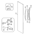 FREEZER OUTER DOOR Diagram and Parts List for CS21G2Q  Crosley Refrigerator