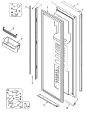 FREEZER DOOR Diagram and Parts List for RJRS4281A  Maytag Refrigerator