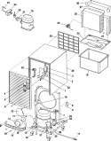 CABINET Diagram and Parts List for DK50 P1307704R Amana Dehumidifier
