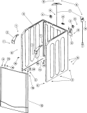 CABINET Diagram and Parts List for FAV9800AWW  Maytag Washer