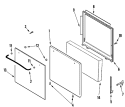 DOOR Diagram and Parts List for CLY1620ADB  Magic Chef Range