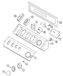 CONTROL PANEL Diagram and Parts List for MDG8757AWQ  Maytag Dryer