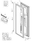 FREEZER DOOR (RJRS4280C) Diagram and Parts List for RJRS4280C  Maytag Refrigerator