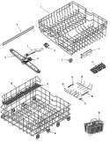 RAIL & RACK ASSEMBLY Diagram and Parts List for MDB8751AWS  Maytag Dishwasher