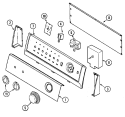 CONTROL PANEL Diagram and Parts List for ADE7000AYW  Admiral Dryer