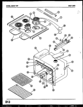 04 - Oven Diagram and Parts List for 3021000  Litton Microwave Oven Combo
