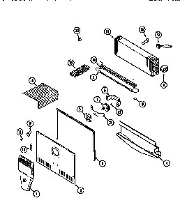 Freezer Compartment Diagram and Parts List for MTB1742ZARW  Maytag Refrigerator