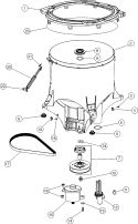 OUTER TUB Diagram and Parts List for FAV9800AWW  Maytag Washer