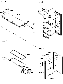 Refrigerator Door, Door Trim And Handles Diagram and Parts List for SRDE528VW-P1320403WW  Amana Refrigerator