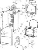 CABINET Diagram and Parts List for CDE4205AYJ  Crosley Dryer