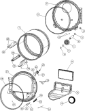 TUMBLER Diagram and Parts List for NDE6800AYW  Maytag Dryer