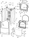CABINET Diagram and Parts List for NDG6800AWW  Maytag Dryer