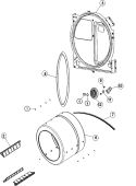 CYLINDER Diagram and Parts List for PYG2300AGW  Maytag Dryer