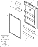 FRESH FOOD DOOR Diagram and Parts List for ATB1504ARB  Amana Refrigerator