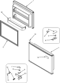 Part Location Diagram of 63001229 Whirlpool CAP- HINGE