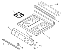 TOP ASSEMBLY Diagram and Parts List for LGR3725ADC  Admiral Range