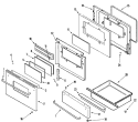 DOOR / DRAWER Diagram and Parts List for LGR3725ADC  Admiral Range