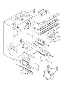 Refrigerator Liner Parts Diagram and Parts List for JF42SEFXDB01  Jenn-Air Refrigerator