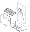 FREEZER COMPARTMENT Diagram and Parts List for MQU1556AEW  Maytag Freezer