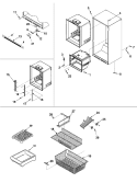INTERIOR CABINET & FREEZER SHELVING Diagram and Parts List for MBB1952HEQ  Maytag Refrigerator