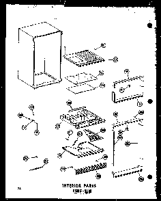 Section 5 Diagram and Parts List for ESRF-16W-C-P60303-23WC  Amana Refrigerator