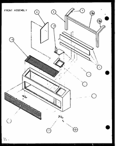 Front Assembly (pth12300er/p9812615r) (pth12400er/p9872115r) Diagram and Parts List for PTH12300ER P9812615R Amana Air Conditioner