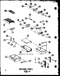 Section 1 Diagram and Parts List for ESRF16-C-P30303-3WC  Amana Refrigerator