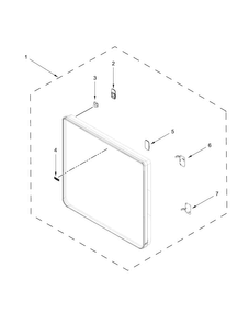 Door Parts Diagram and Parts List for MEDB835DW0  Maytag Dryer