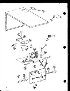 Fuse/resistors Diagram and Parts List for RR-7A P73557-2M Amana Microwave