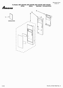 Part Location Diagram of W10216345 Whirlpool Control Panel & Touchpad Assembly - Universal Silver