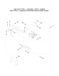 W10336852 Burner Assembly Parts Diagram and Parts List for MGDX655DW1  Maytag Dryer