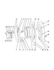 Door Parts Diagram and Parts List for MXS30PNATS  Maytag Washer