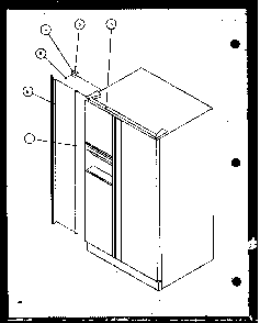 Bi8 Trim Kit Assembly Diagram and Parts List for SBD20K-P1102508W  Amana Refrigerator