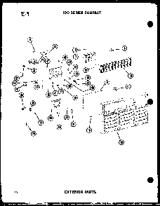 Exterior Parts Diagram and Parts List for 11-5J P54336-67R Amana Air Conditioner
