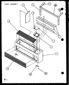 Front Assembly 5 Diagram and Parts List for PTC12300ER P9812515R Amana Air Conditioner
