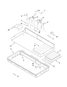 Burner Box, Gas Valves, And Switches Diagram and Parts List for JGCP548WP00  Jenn-Air Cooktop