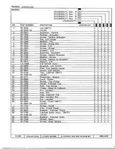 Exterior Page 2 Diagram and Parts List for 6543A  Norge Washer