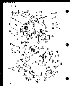 Interior Controls Diagram and Parts List for RC-8 P75260-3M Amana Microwave
