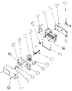 Ice Bucket And Ice Maker Diagram and Parts List for 36271-P1121802W  Amana Refrigerator