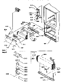 Freezer Control Assembly Diagram and Parts List for BX22S5E-P1196705WL  Amana Refrigerator